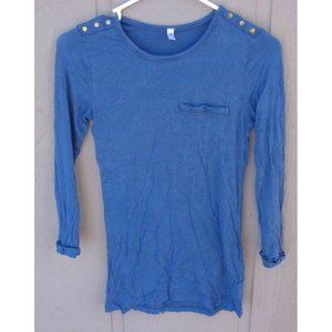 BLITZ WOMENS L/S TOP STUDDED SHOULDERS SMALL